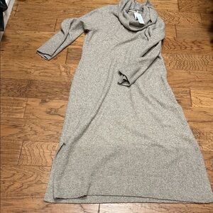 Cozy brown Turtleneck Sweater Dress